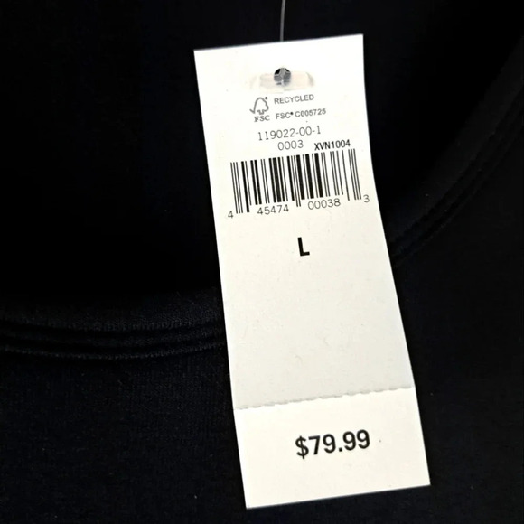 NWT Banana Republic Black Jersey Knit 3/4 Sleeve Layer Dress sz L - Picture 6 of 8